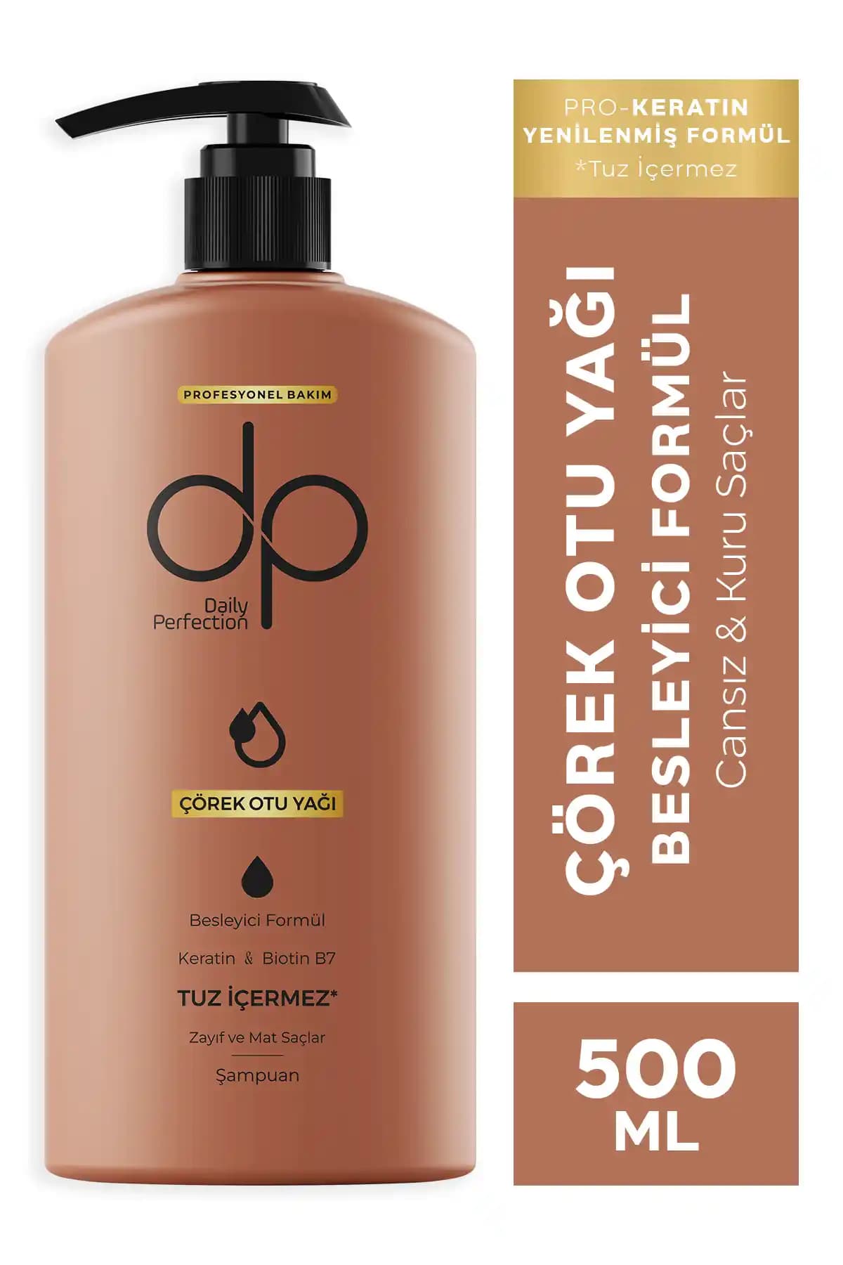 DP Daily Perfection Çörek Otu Yağlı Doğal Şampuan 500 ml Saç Güçlendirme ve Canlandırma
