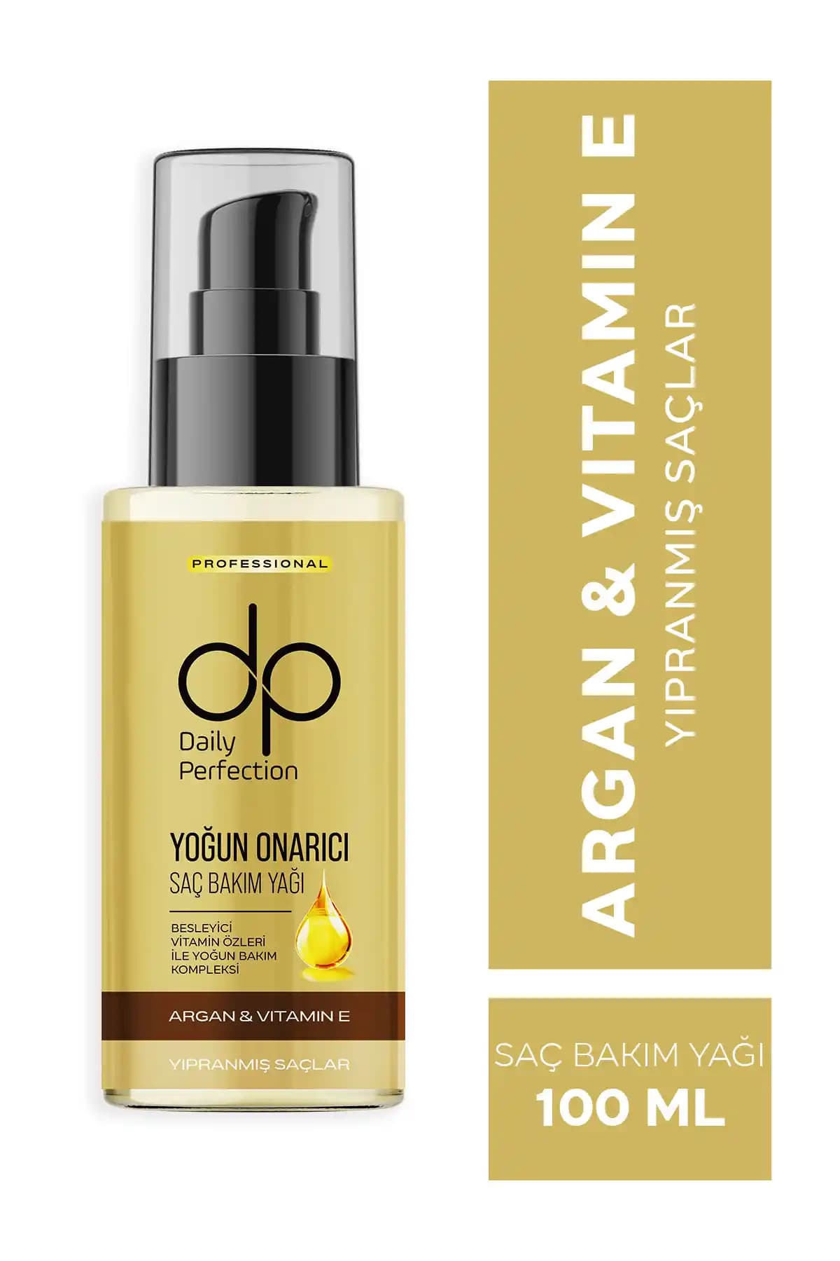 dp Daily Perfection Saç Bakım Yağı Argan Yağı ve E Vitamini ile Saçları Güçlendirir