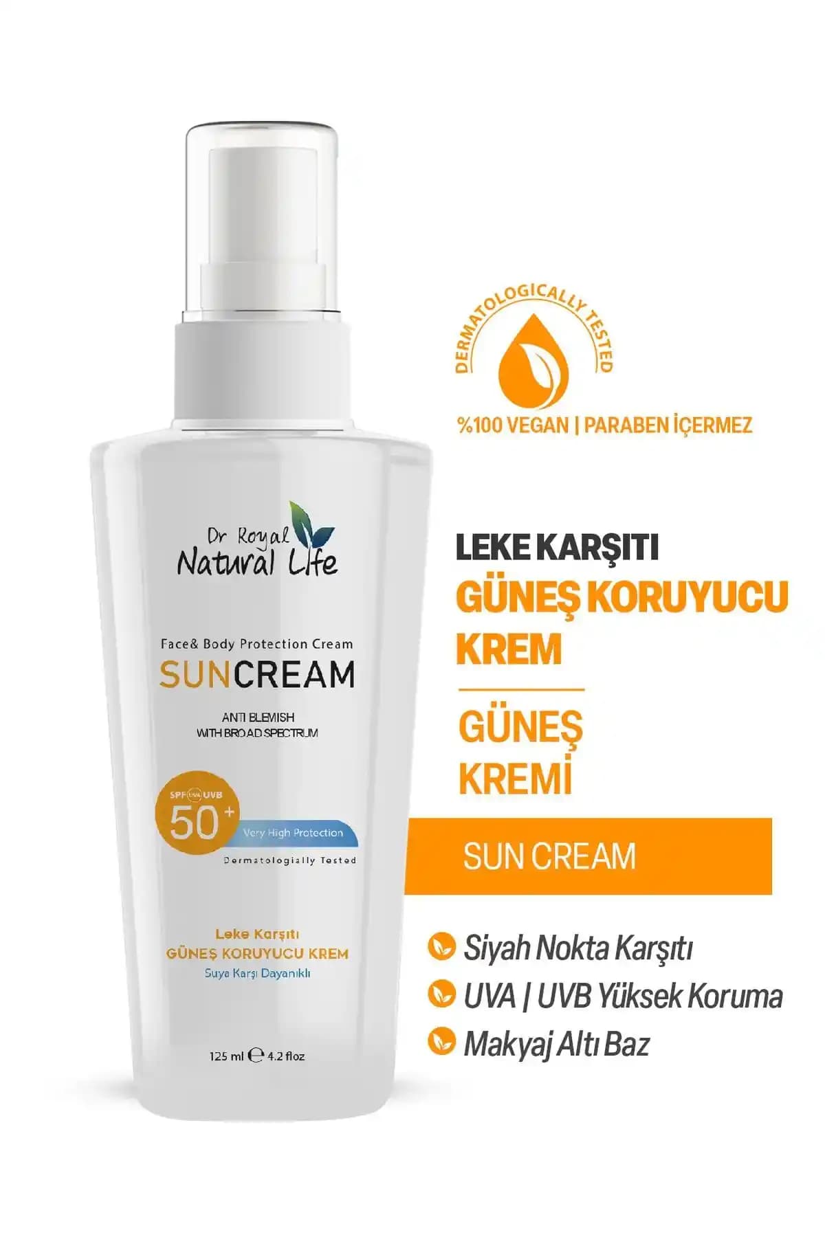 Dr.Royal Natural Life SPF50+ Güneş Kremi: Yüksek Koruma ve Çok Yönlü Kullanım Özellikleri