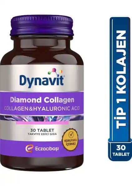 Dynavit Diamond Collagen ve Hyaluronic Acid Kompleksi ile Cilt, Saç ve Tırnak Sağlığını Destekleyen Takviye Ürünleri