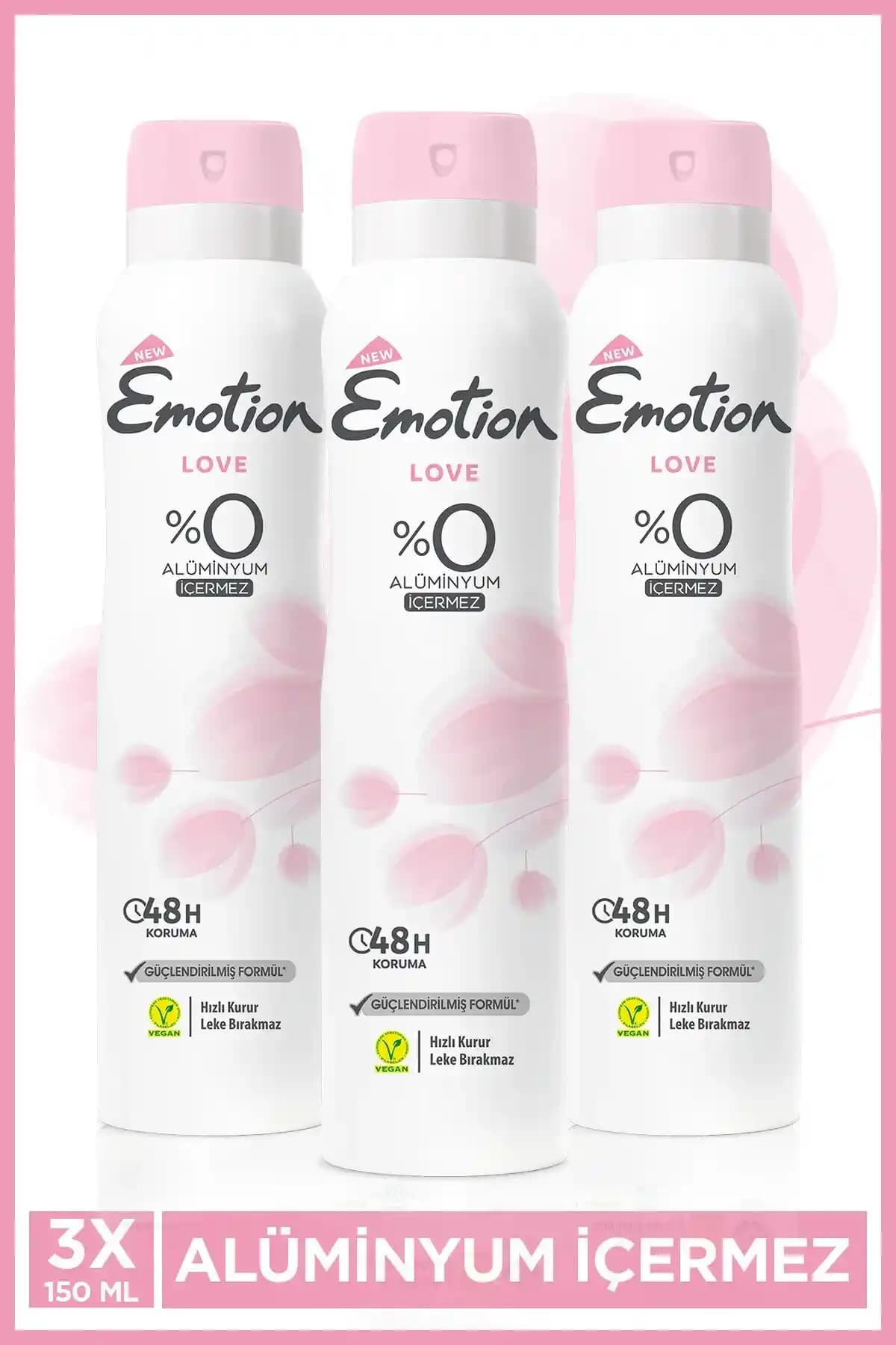 Emotion Love Kadın Vegan Deodorant Doğal ve Etkili Koruma Sağlayan Pratik Ürün