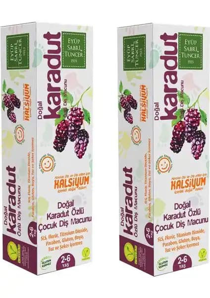 Eyüp Sabri Tuncer Doğal Karadut Özlü Çocuk Diş Macunu Güvenli ve Hassas Temizlik İçin Uygun