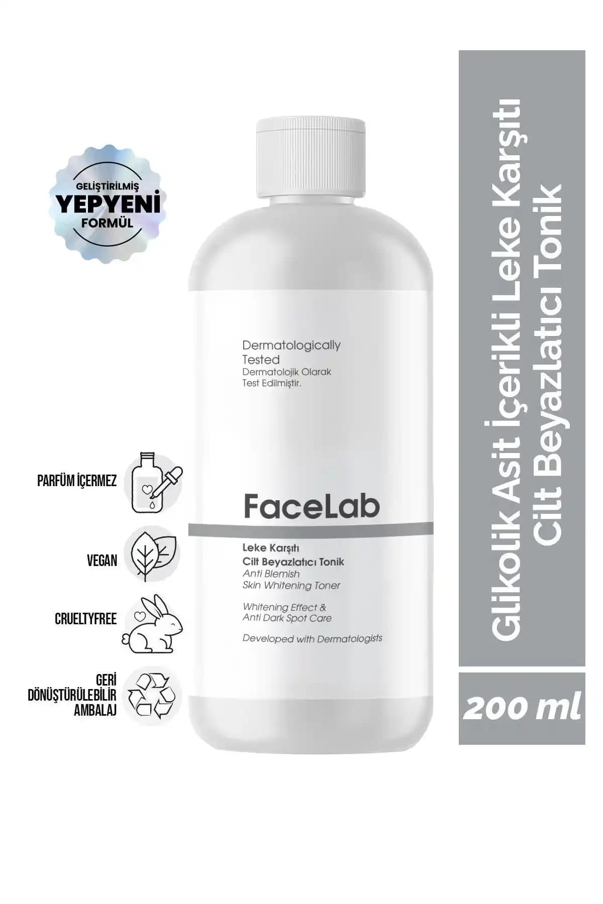 FaceLab Glikolik Asit %6 Tonik: Cilt Aydınlatıcı ve Leke Karşıtı Bakım Ürünü