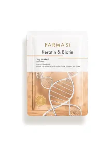 Farmasi Keratin ve Biotin İçeren Saç Maskesi Kuru ve Yıpranmış Saçlar İçin Güçlendirici Bakım