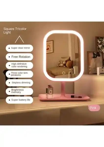 Flash Bazaar LED Işıklı USB Şarjlı Dikdörtgen Makyaj Aynası Detaylı İnceleme