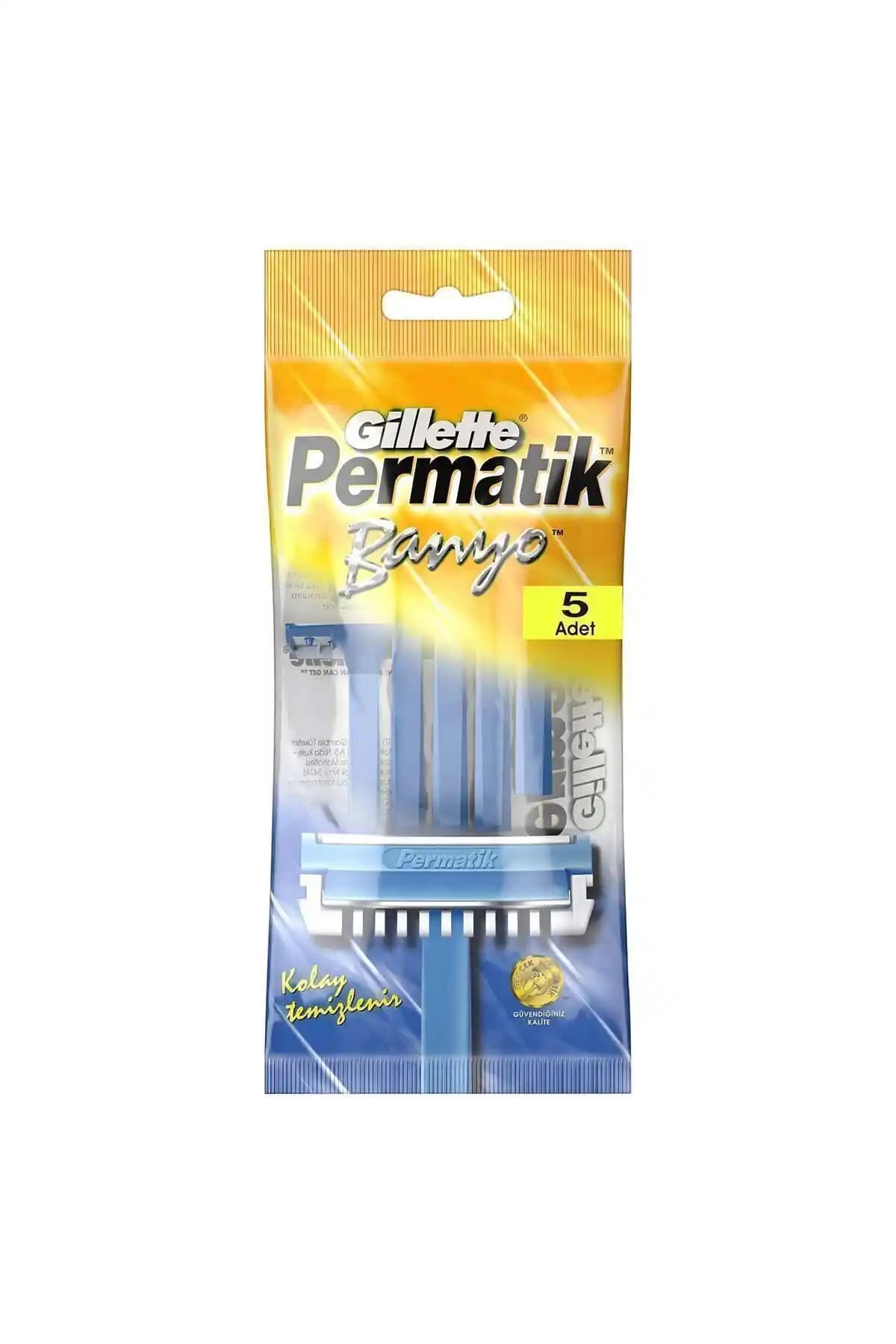 Gillette Permatik Banyo 5'li Tek Kullanımlık Tıraş Bıçağı Pratik ve Hijyenik Kullanım