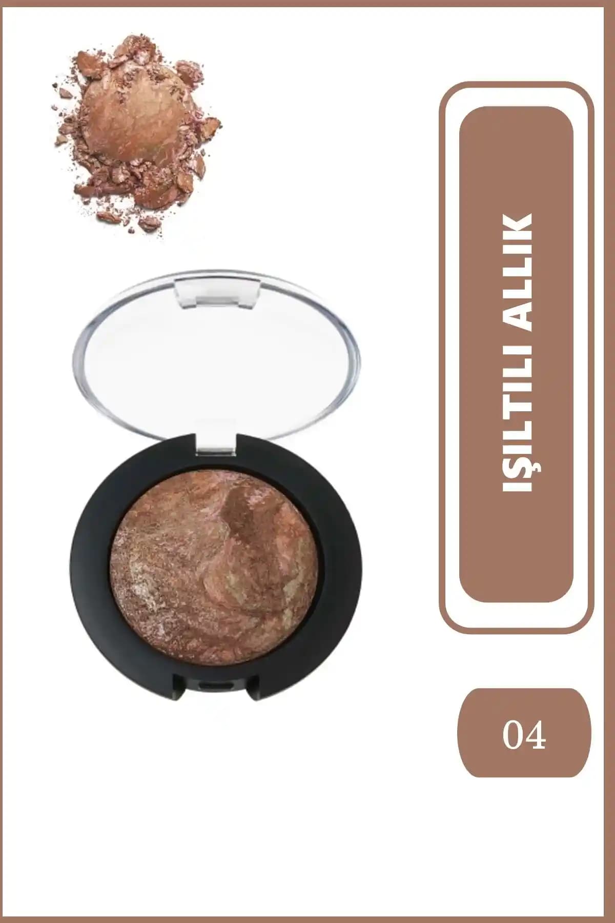 Golden Rose Baked Blush On No: 04 Mix Pink Işıltılı Allık, Doğal ve Parlak Görünüm İçin