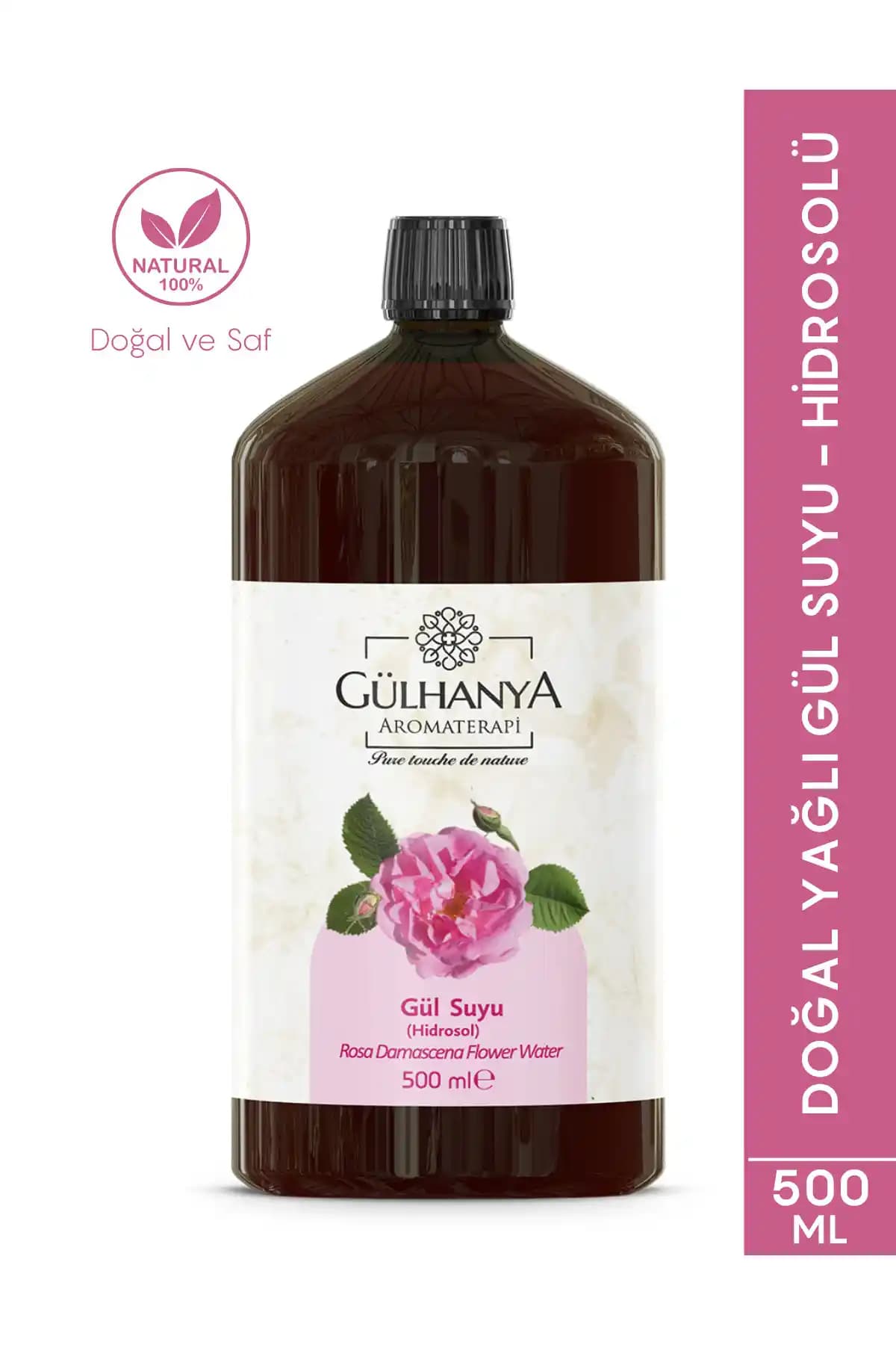 Gülhanya Aromaterapi Doğal Gül Suyu 500ml Saf ve Katkısız Cilt Bakım Ürünü