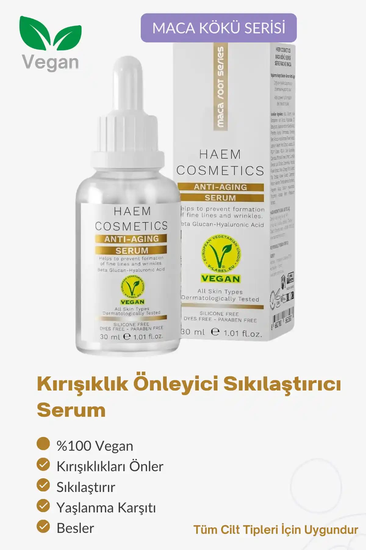 Haem Cosmetics Vegan Kırışıklık Önleyici Serum: Doğal ve Etik Cilt Bakımı Çözümü