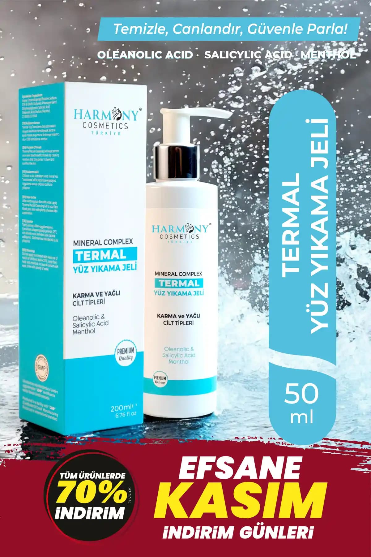 Home Harmony Kozmetik Termal Yüz Yıkama Jeli: Derinlemesine Temizlik ve Cilt Bakımı