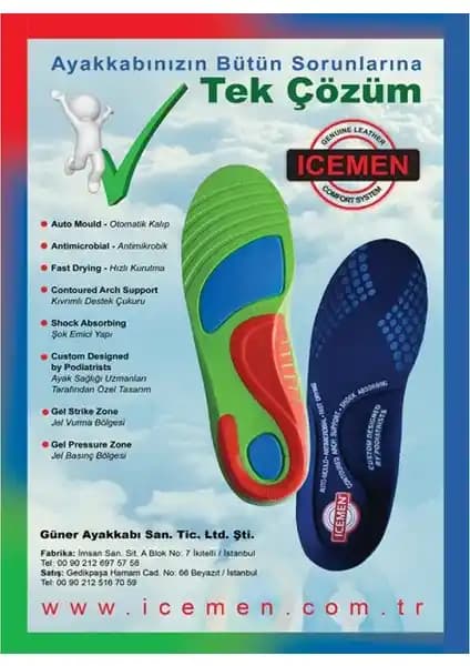 Icemen Spor Tabanlık: Ergonomik ve Şok Emici Destek Sunan Yenilikçi Ürün