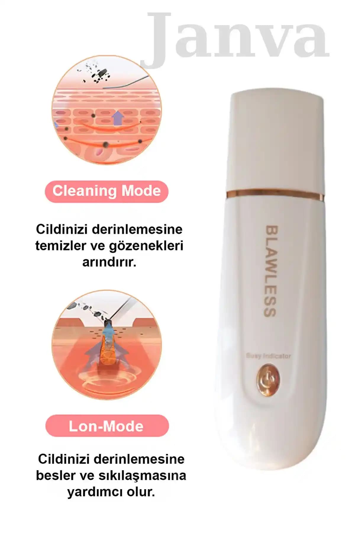 Janva Siyah Nokta Temizleme Spatula Aleti: Ultrasonik Teknolojiyle Derinlemesine Cilt Temizliği