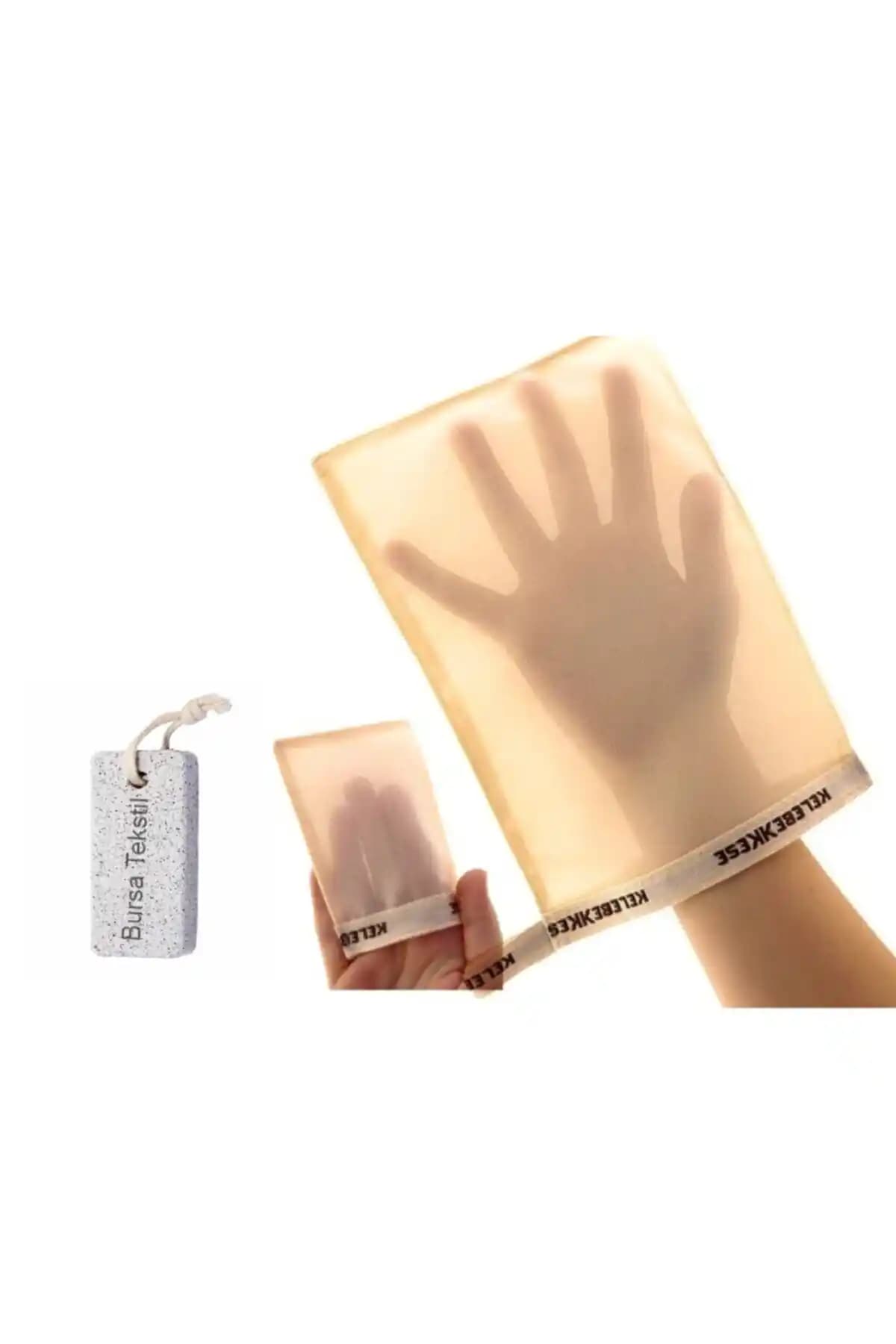 Kelebek Kese Doğal İpek 2'li Hamam ve Banyo Seti Hassas Ciltler İçin Uygun