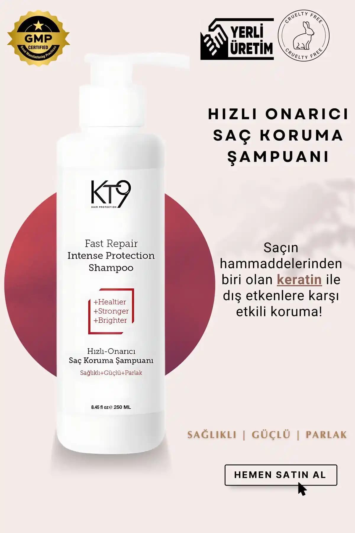 KT9 Hızlı Onarıcı Saç Koruma Şampuanı Saçların Sağlığını Güçlendiren Etkili Çözüm