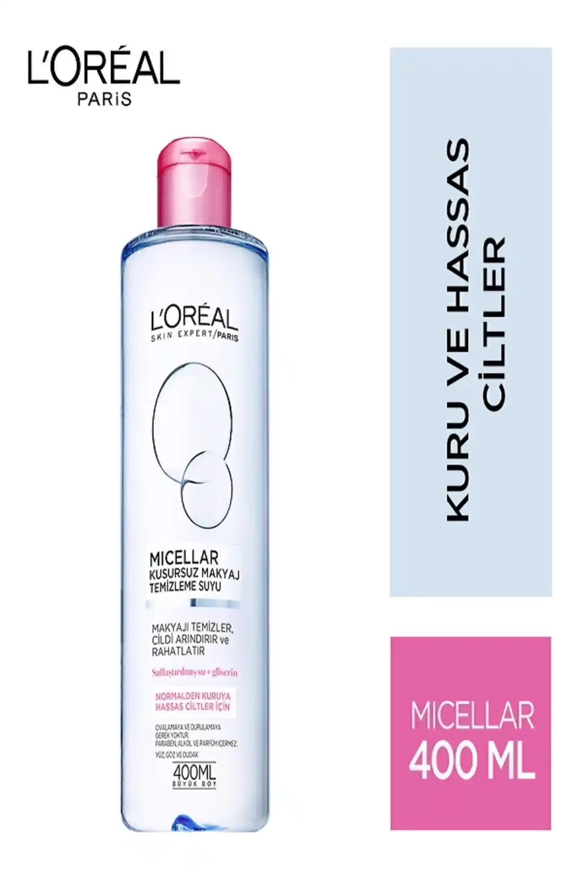 L'Oréal Paris Dermo Expertise Hassas ve Kuru Ciltler İçin Makyaj Temizleme Suyu