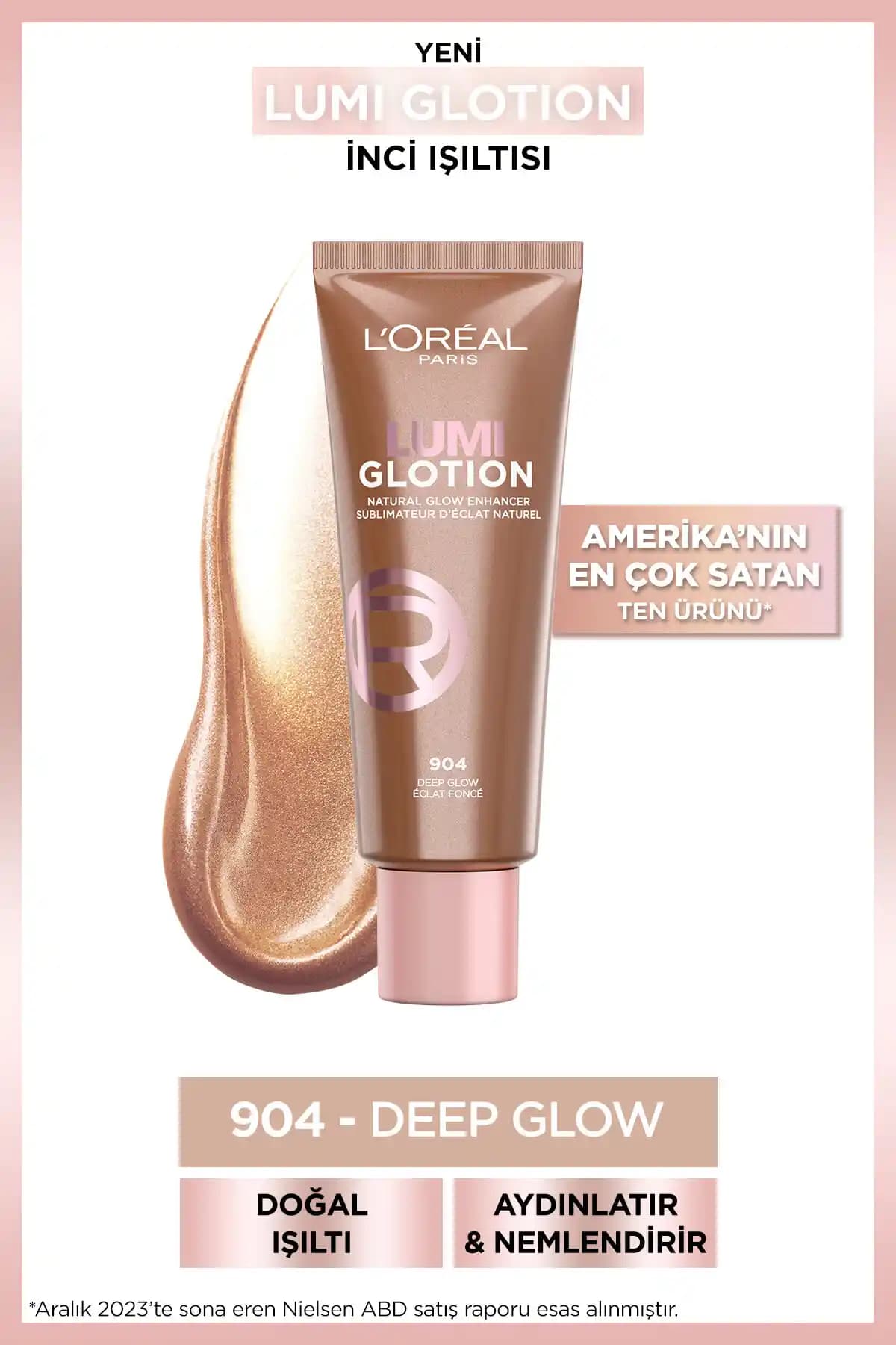 L'Oréal Paris Glotion All-In-One Doğal Işıltı 904 Deep Glow Cilt Parlaklığı Sağlayan Krem