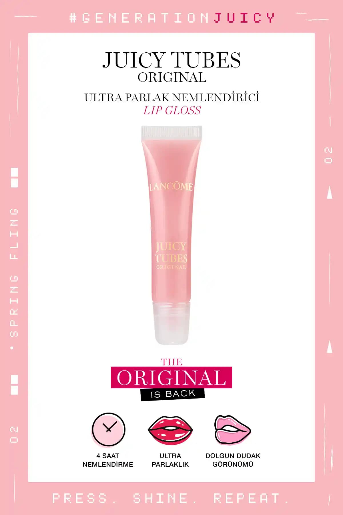 Lancome Juicy Tubes Nemlendirici Lip Gloss: 90'lar Tarzını Yansıtan Parlak Dudaklar