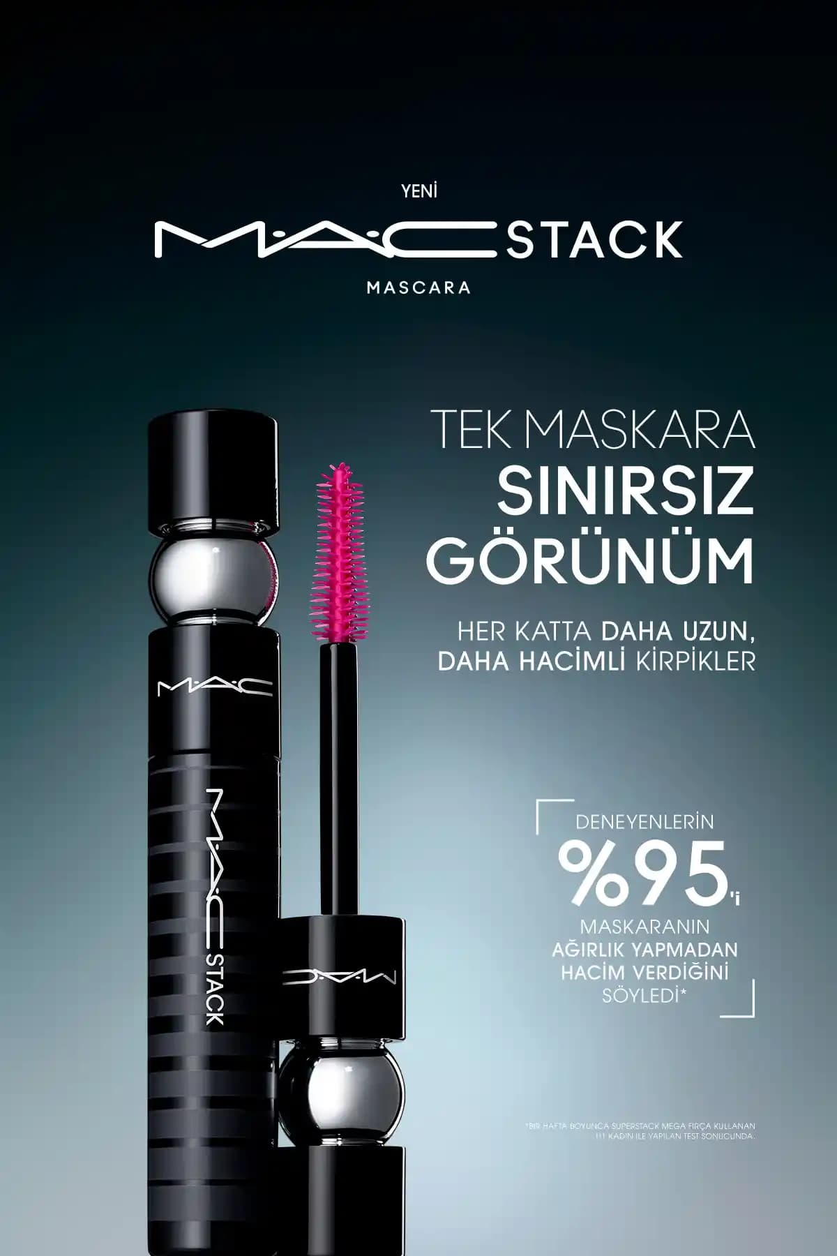 Mac Macstack Siyah Maskara: Hacim Uzunluk ve Kıvrıklık Sağlayan Günlük Kullanım Maskarası