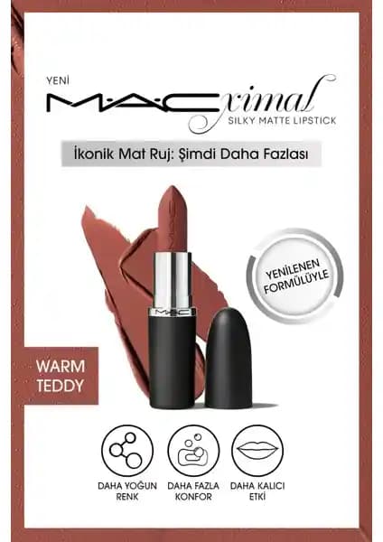 MAC Ximal Silky Matte Ruj: Yüksek Pigmentasyon ve Dudak Bakımı Sunan Mat Ruj