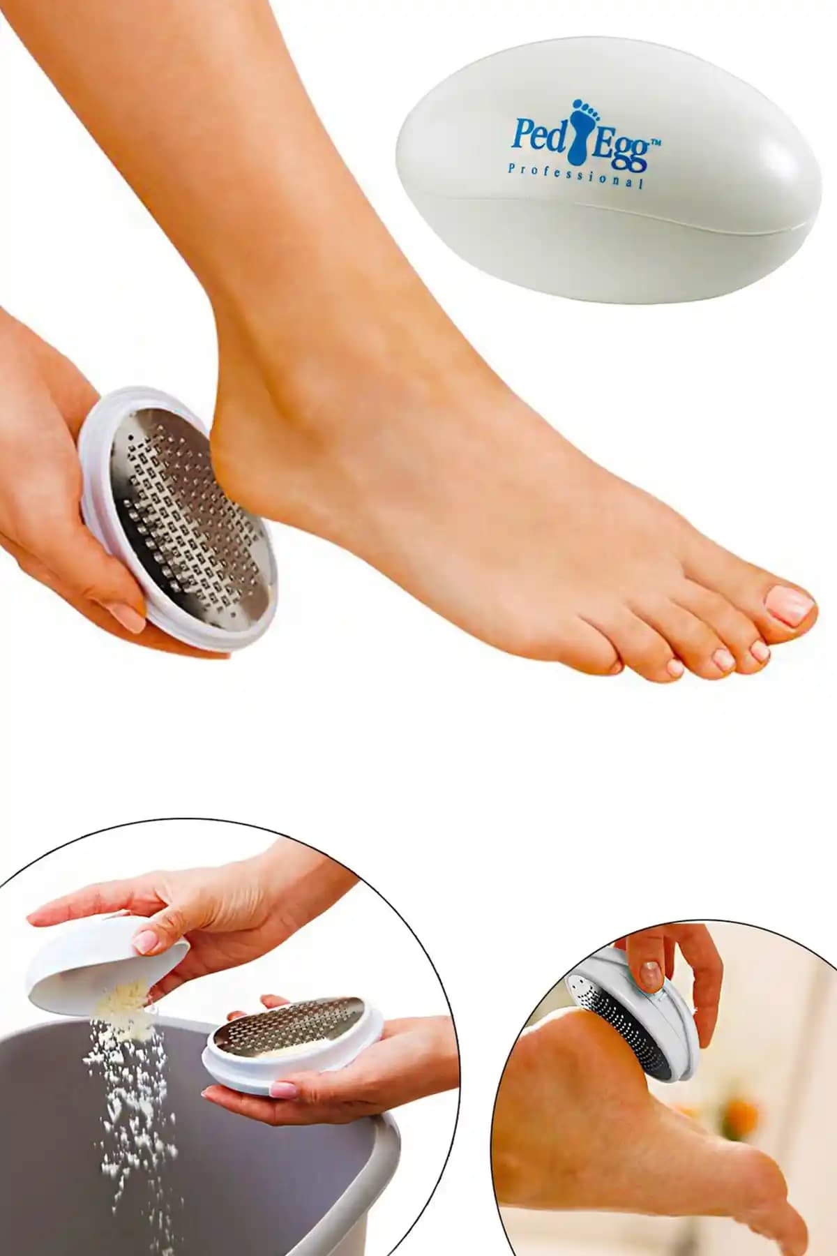 MAROKEN Topuk Nasır Temizleme Bakımı Ayak Törpüsü ve Pedegg Kutulu Seti