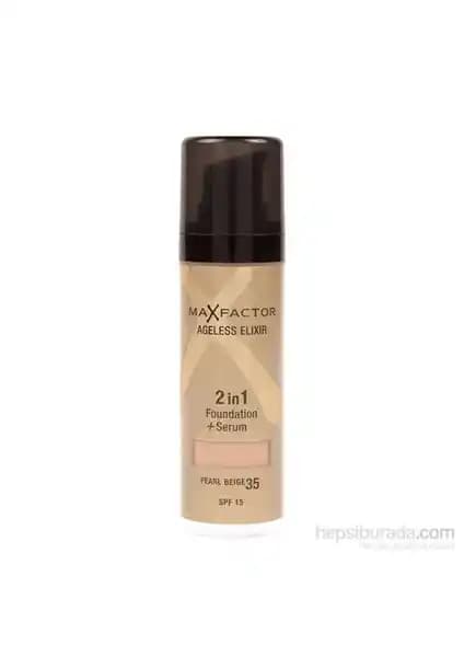 Max Factor Ageless Elixir 2'si 1 Arada Fondöten ve Serum 35 Pearl Beige Cilt Bakımı ve Makyaj Ürünü