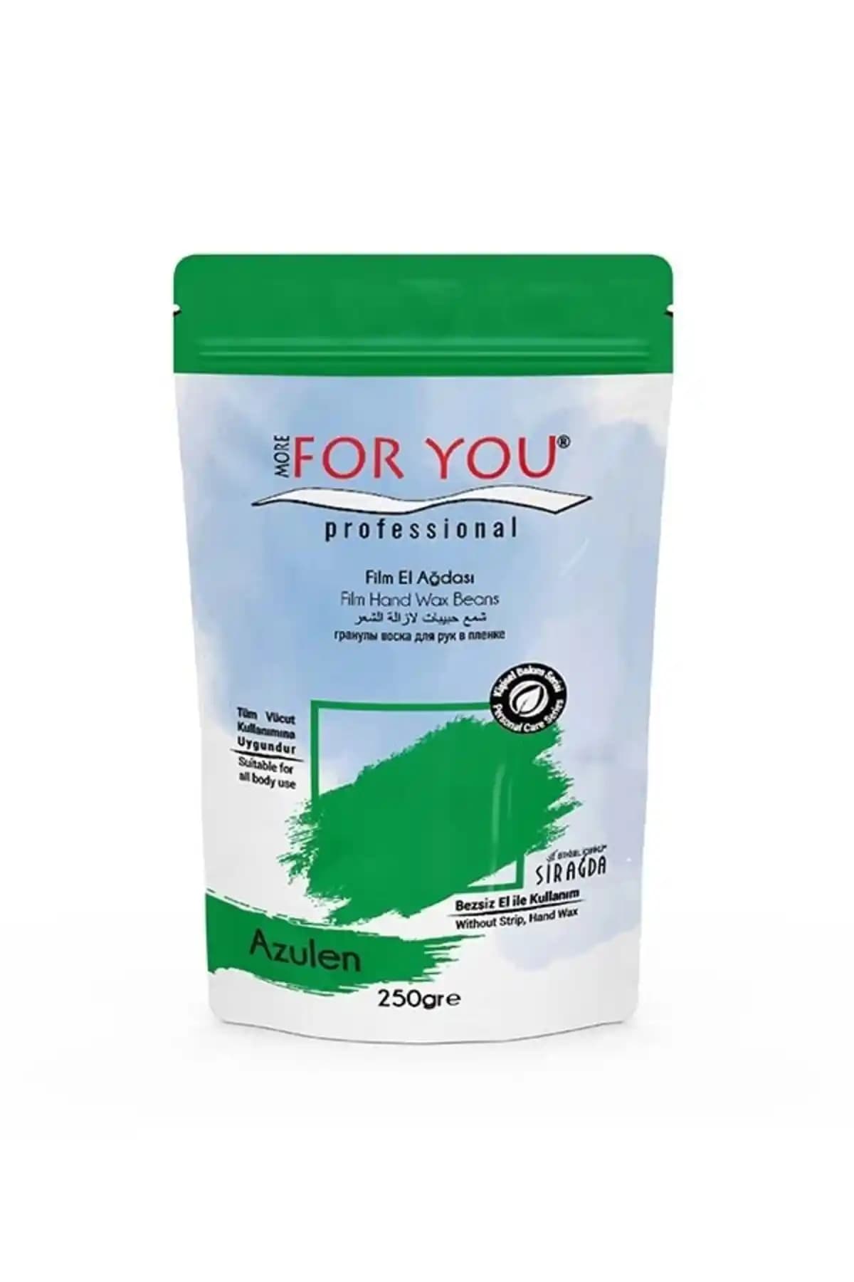 More For You Boncuk Ağda Azulen Yeşil 250 Gr Cilt Dostu ve Etkili Ağda Ürünü