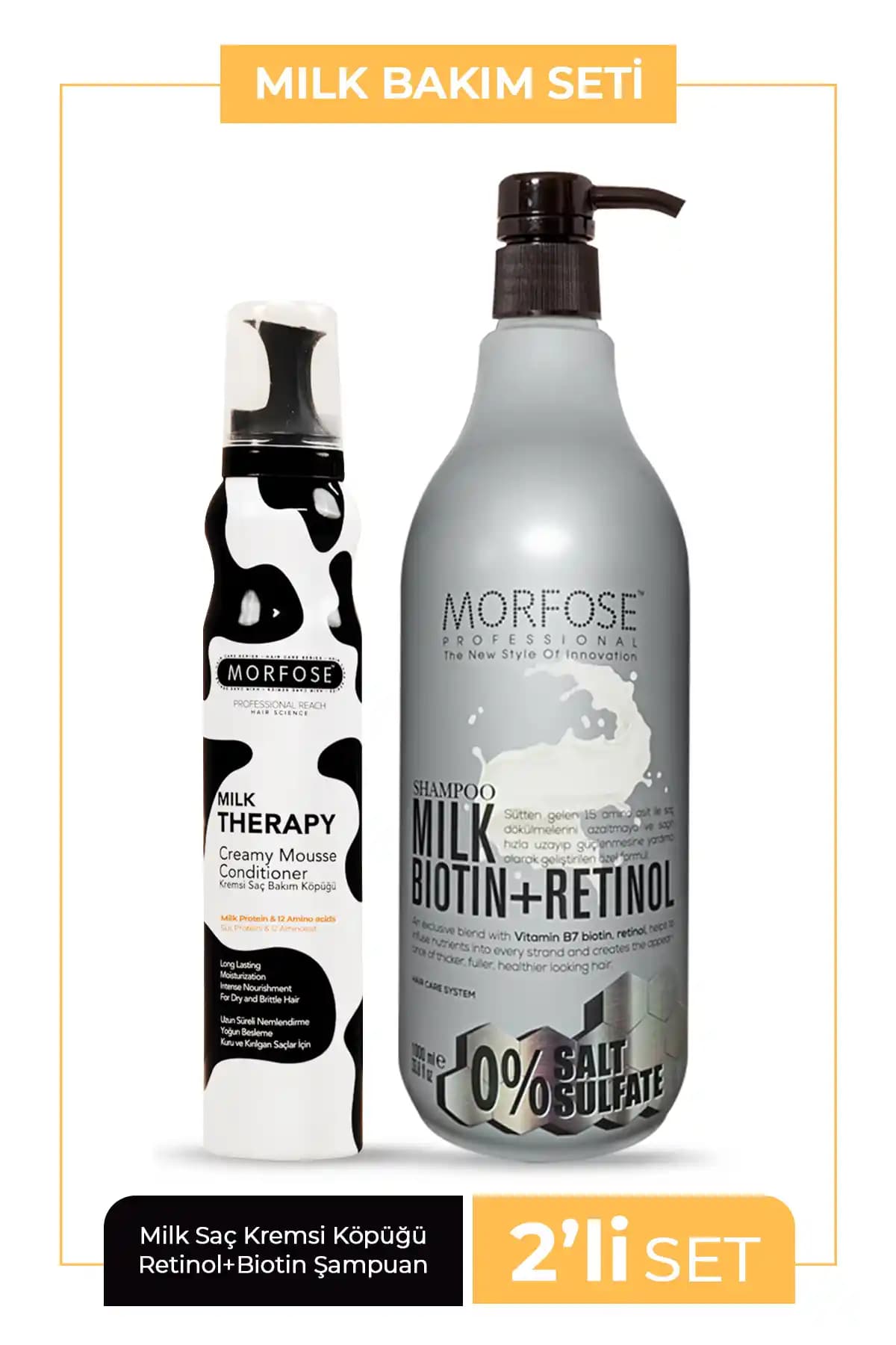 Morfose Sülfatsız Milk Biotin+Retinol İçerikli Şampuan ve Saç Köpüğü Ürünleri İncelemesi