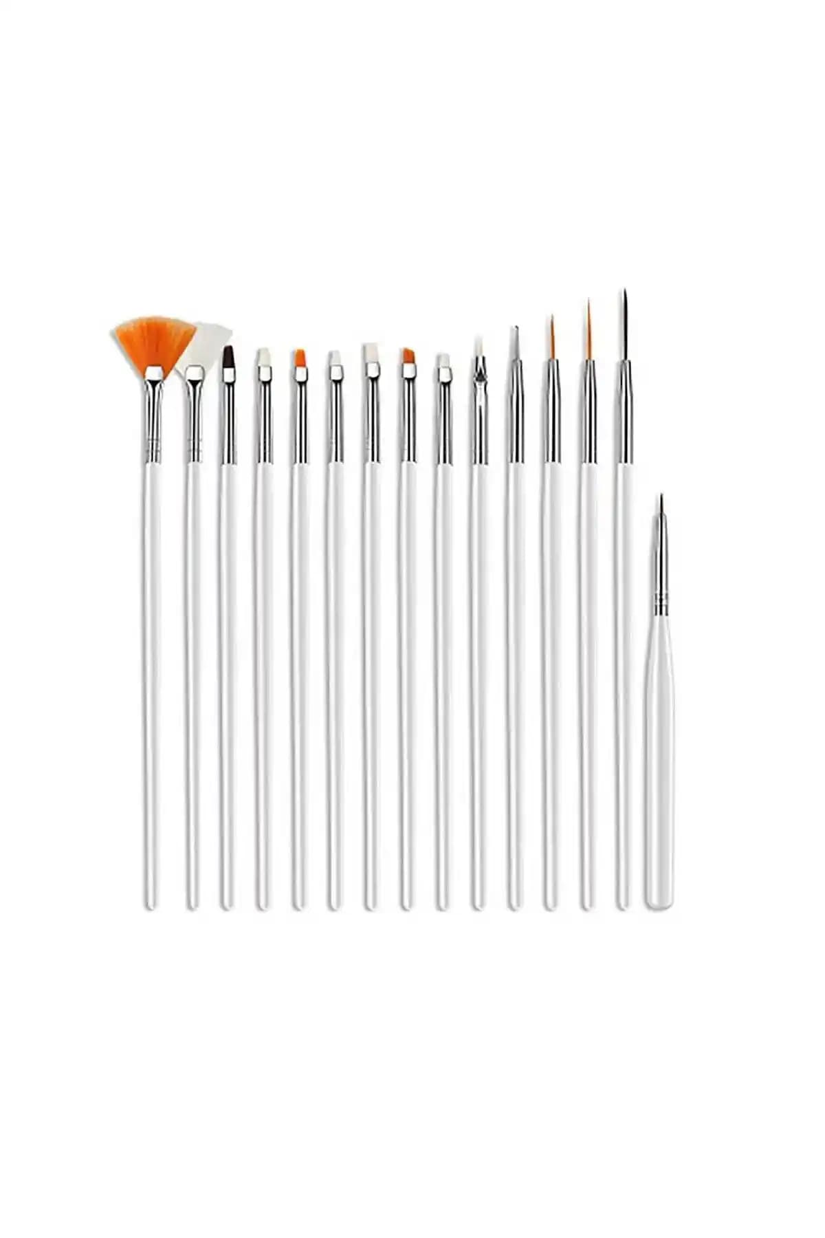 MUJGAN Lüx Üst Kalite Protez Tırnak ve Jel Fırça Seti Profesyonel Kullanım İçin