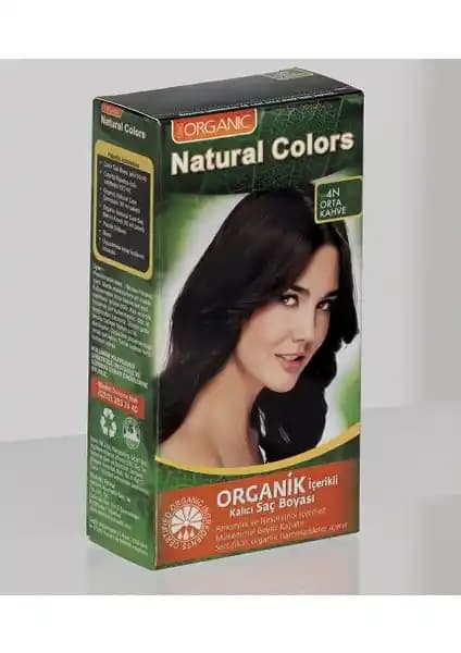 Natural Colors 4N Orta Kahve Organik Saç Boyası: Doğal ve Güvenilir Saç Renkleri İçin Uygun Seçenek