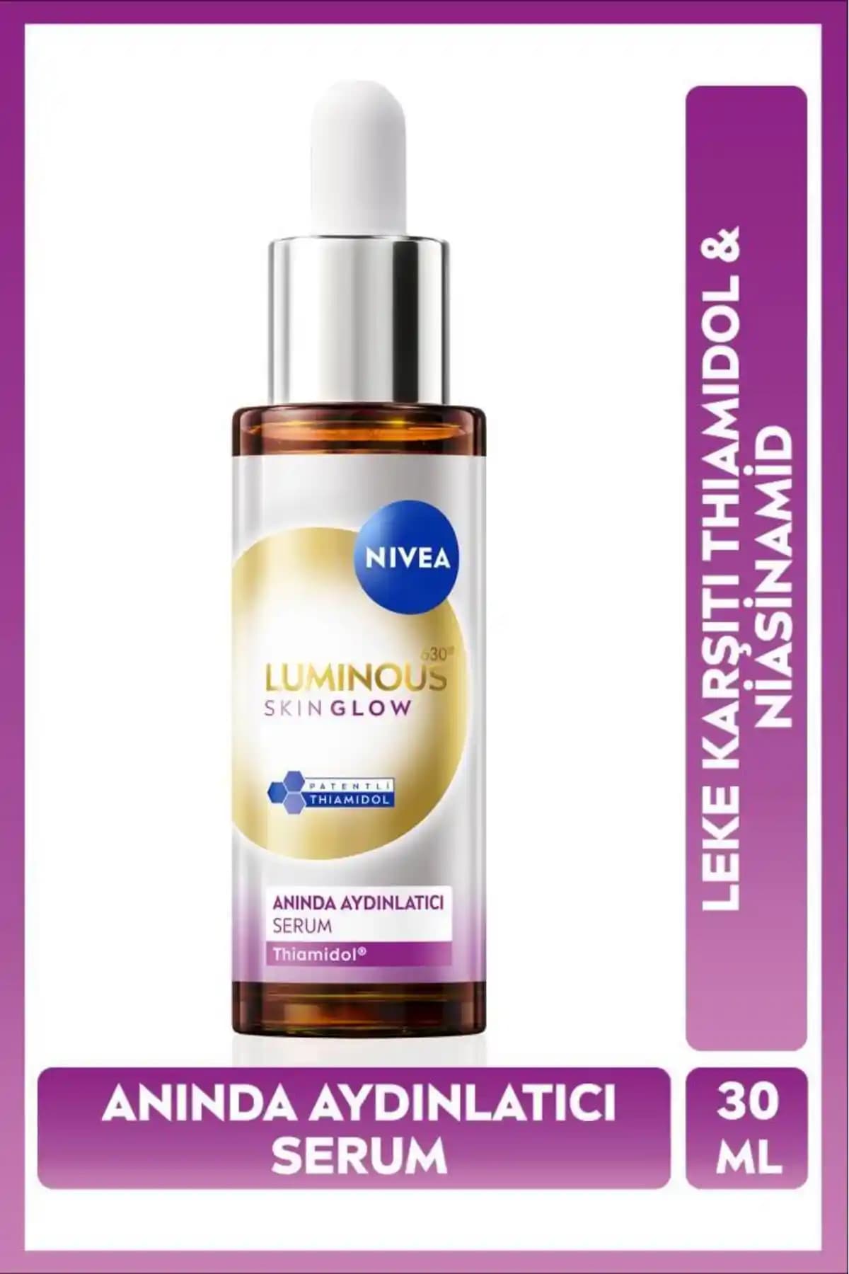 NIVEA Luminous630 Skin Glow Anında Aydınlatıcı Serum: Cilt Parlaklığı ve Eşitliği Sağlayan Yenilikçi Formül