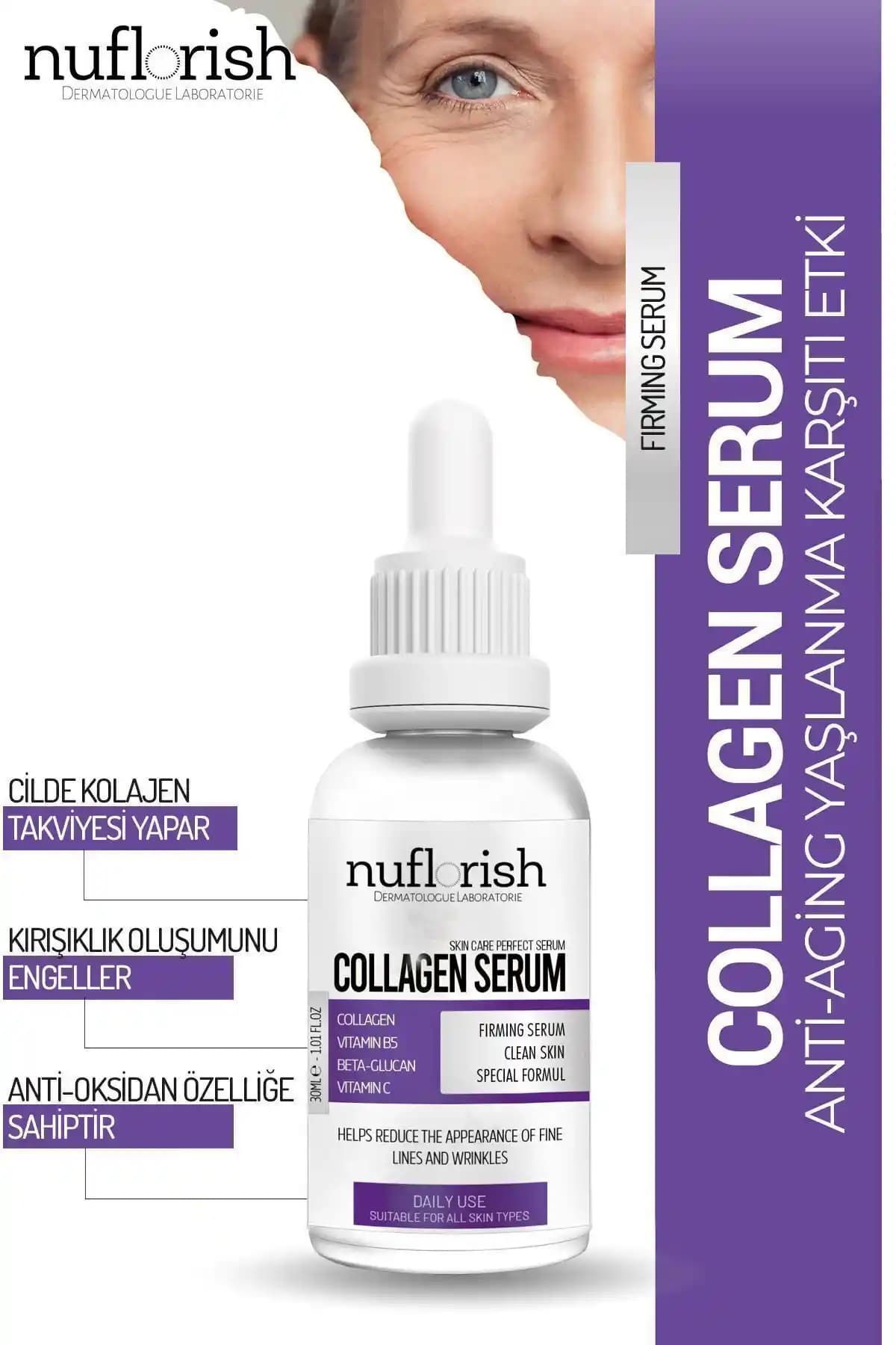 Nuflorish Collagen Serumu: Kırışıklık ve Yaşlanma Karşıtı Yenilikçi Cilt Bakımı