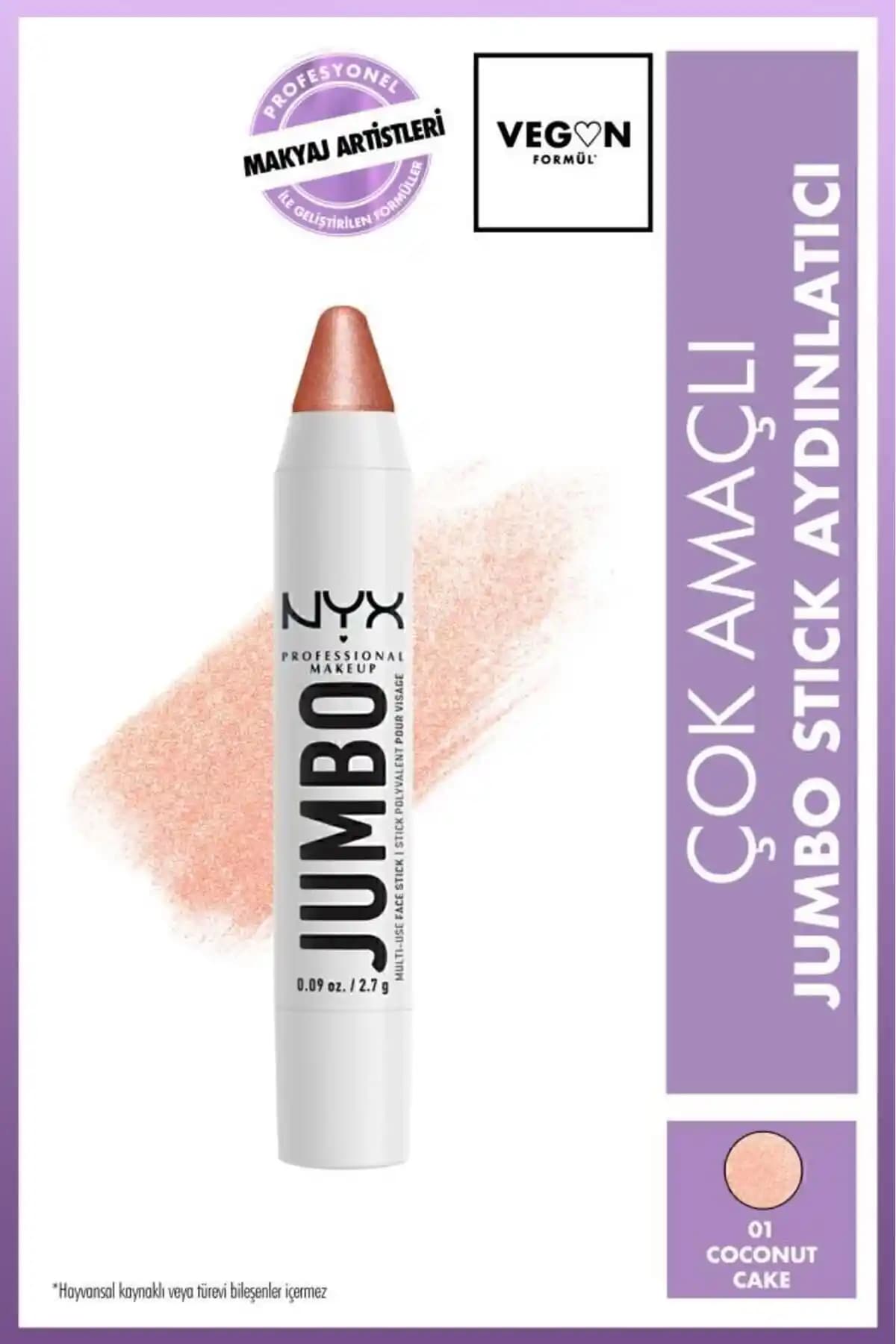 NYX Jumbo Face Stick Çok Amaçlı Aydınlatıcı Pratik ve Uzun Ömürlü Kullanım İçin