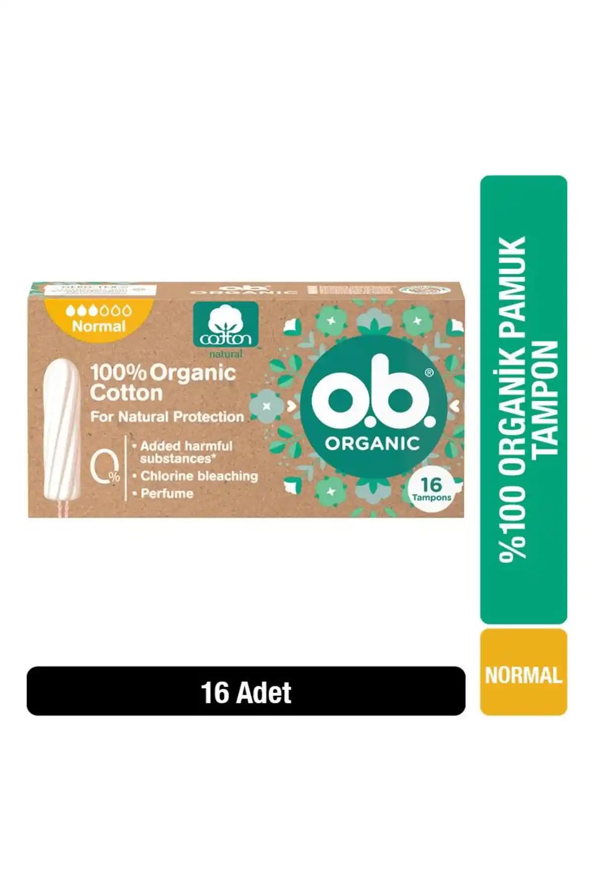 o.b Organic Normal Tampon 16'lı Paket: Doğal ve Güvenilir Kadın Hijyeni Çözümü