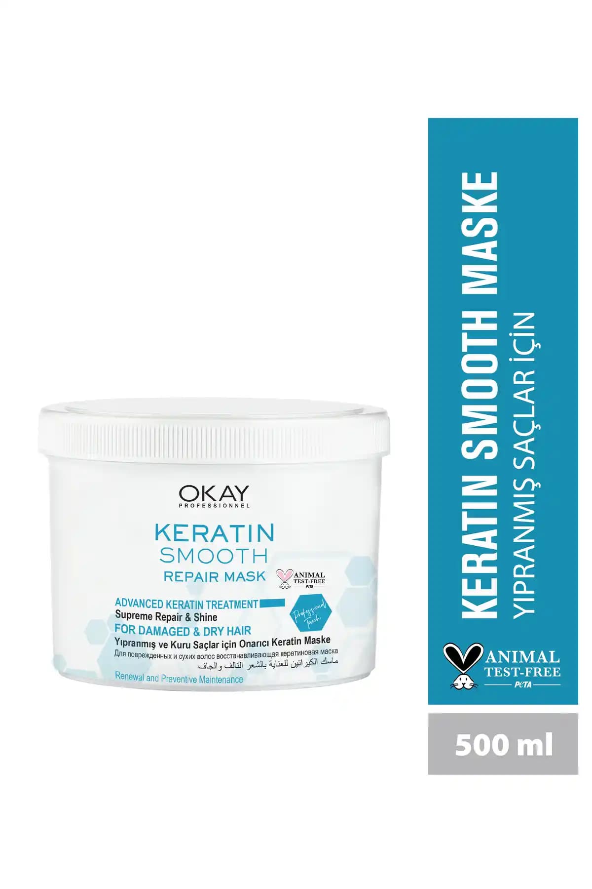 OKAYPROFESSIONNEL Keratın Smooth Onarıcı Maske: Saç Sağlığını Yeniden Kazanma Çözümü