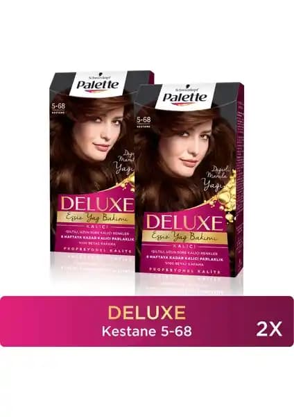 Palette Deluxe Saç Boyası 5-68 Kestane Rengi Doğal ve Kalıcı Saç Boyama Çözümü