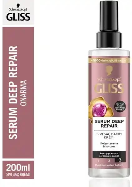 Schwarzkopf Gliss Serum Deep Repair Saç Onarım ve Canlılık Sağlayan Ürün