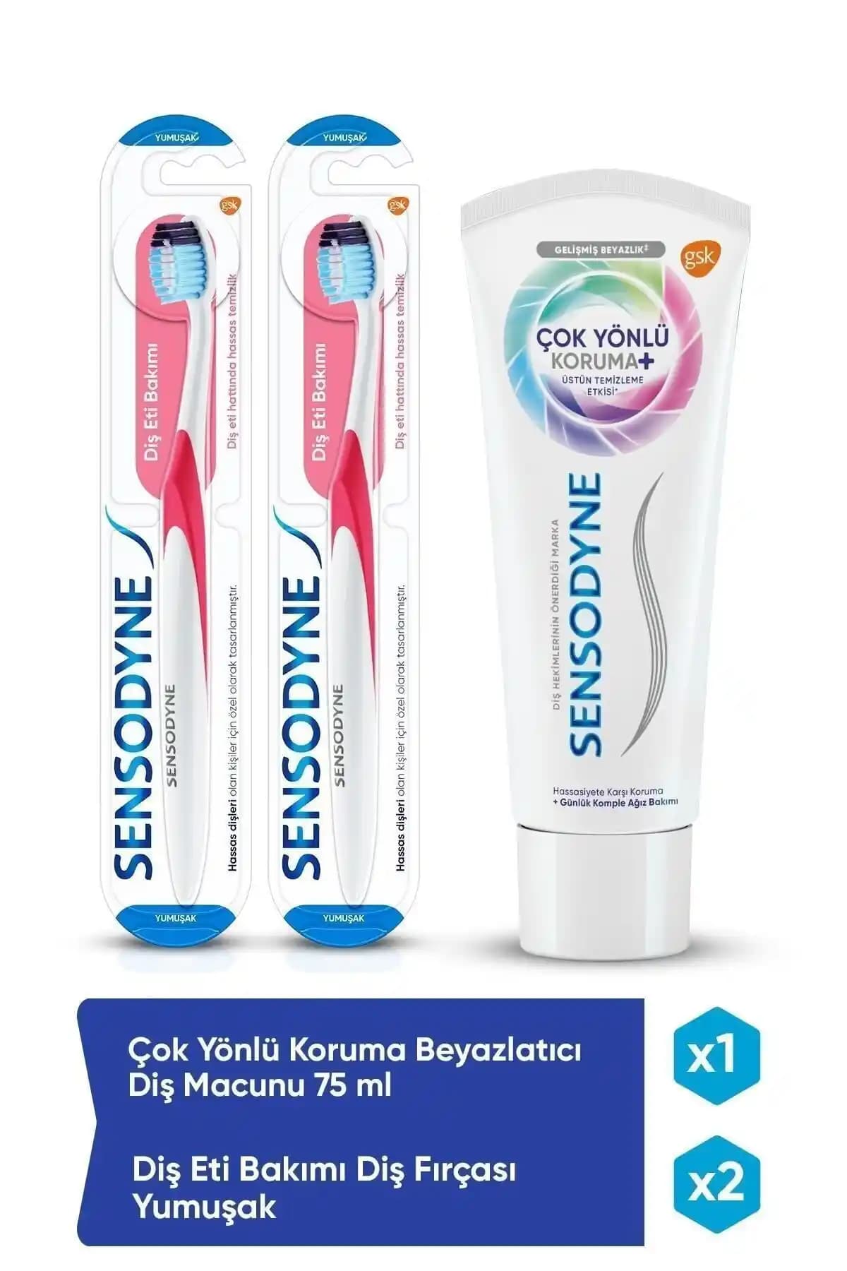 Sensodyne Çok Yönlü Koruma Beyazlatıcı Diş Macunu ve Diş Eti Bakım Fırçası Seti Özellikleri ve Kullanım Avantajları