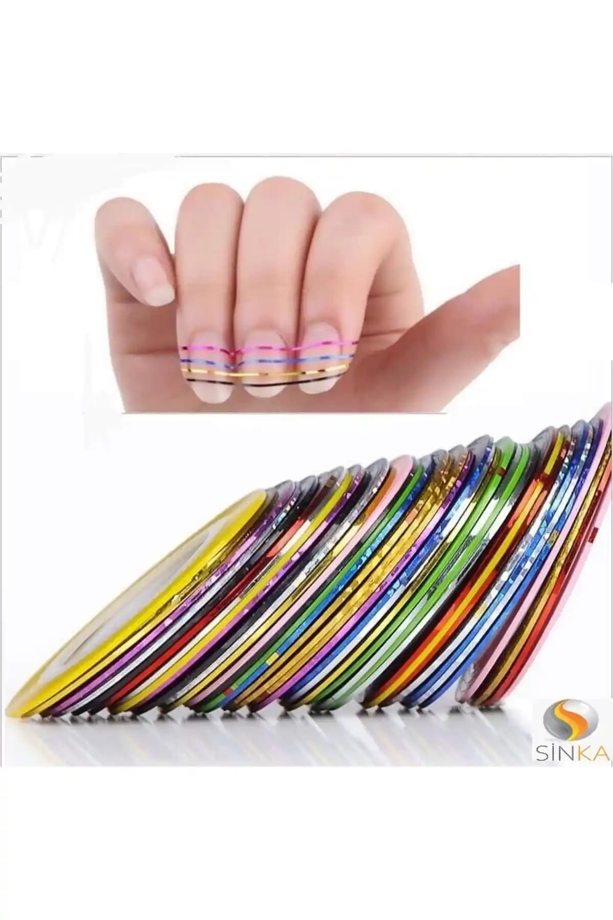 SİNKA Tırnak Nail Art Desen Şerit Bantları: Renkli ve Pratik Tırnak Süsleme Çözümü