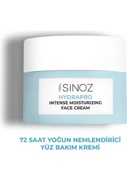 Sinoz Hydrapro Su Bazlı Yoğun Nemlendirici Yüz Kremi 72 Saat Nem ve Koruma Sağlar