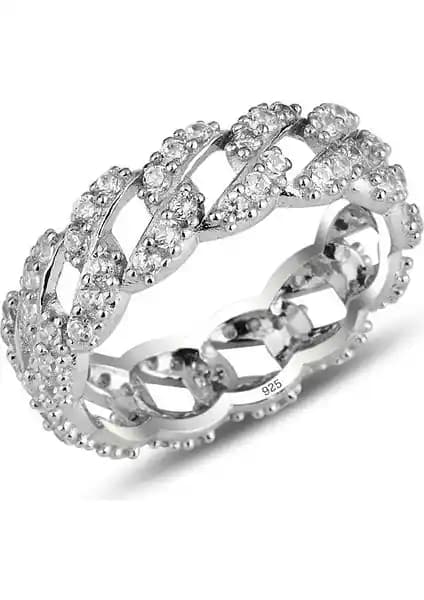 Söğütlü Silver Rodyum Kaplamalı Zirkon Taşlı Gümüş Yüzük - Dayanıklı ve Şık Tasarım