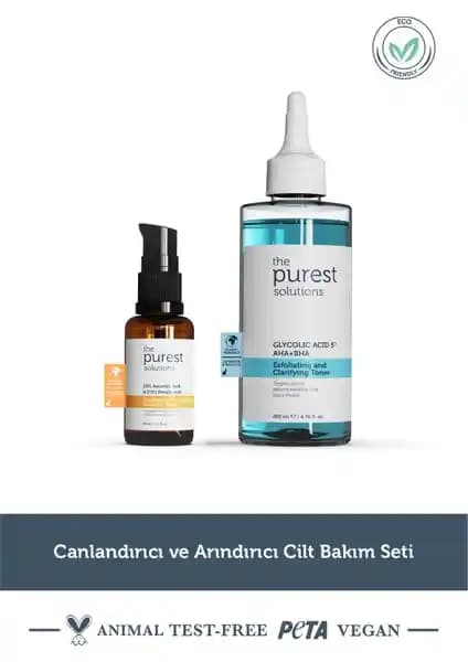 The Purest Solutions Canlandırıcı ve Arındırıcı Cilt Bakım Seti Ürünleri ve Kullanım Kılavuzu