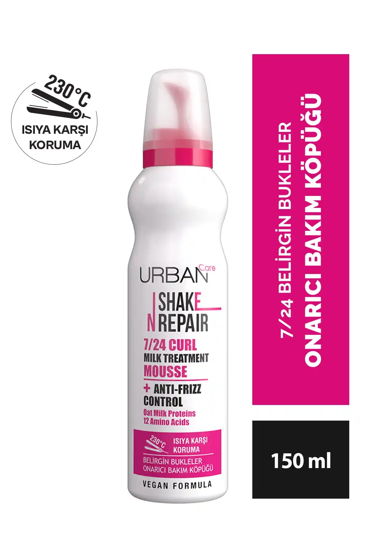 Urban Care Shake N Repair 7/24 Kıvırcık ve Bukleli Saçlar İçin Onarıcı Şekillendirici Köpük