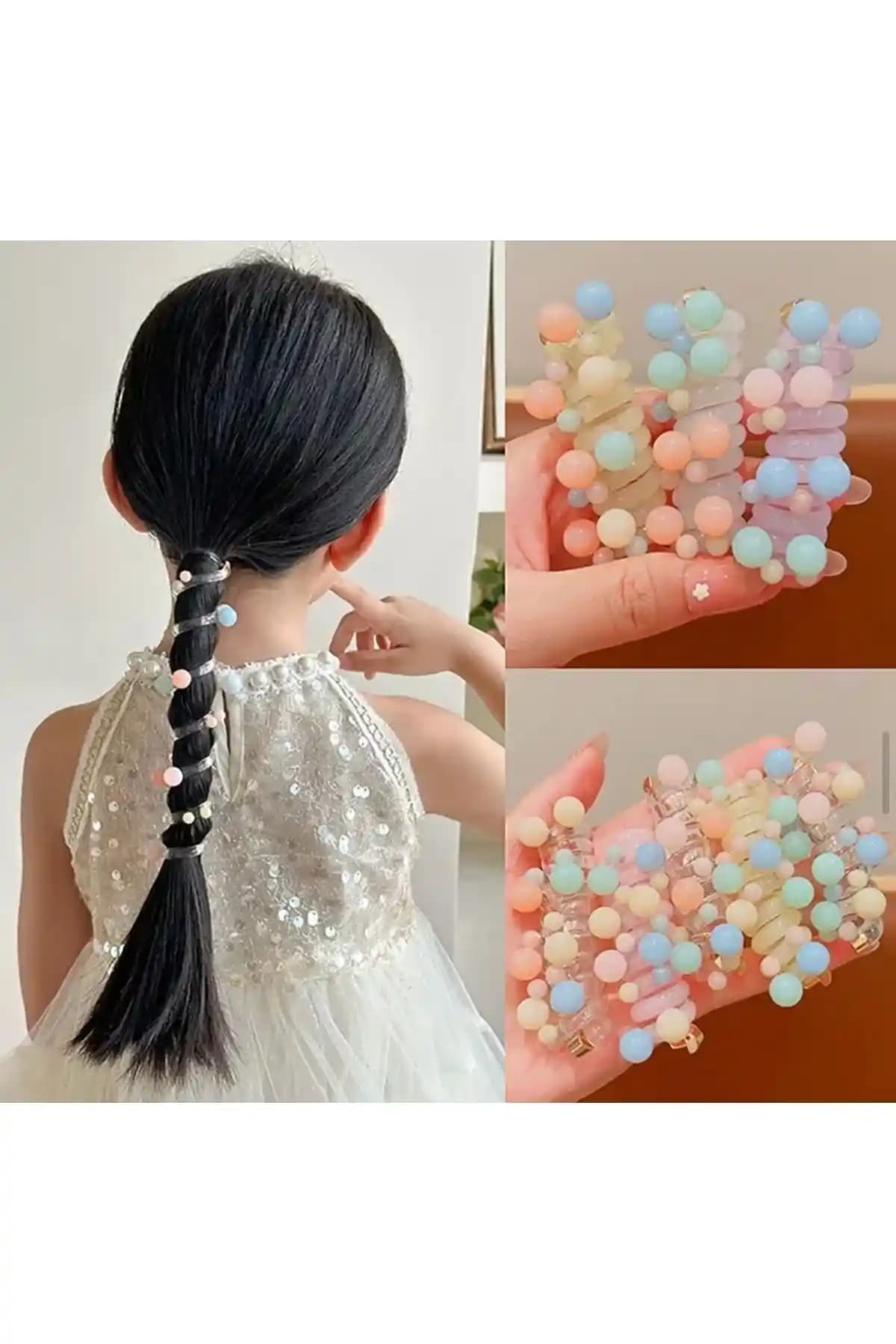 Bisiylerbisiyler Soft Renkli Boncuklu Yaylı Toka: Enerjik ve Şık Saç Aksesuarı