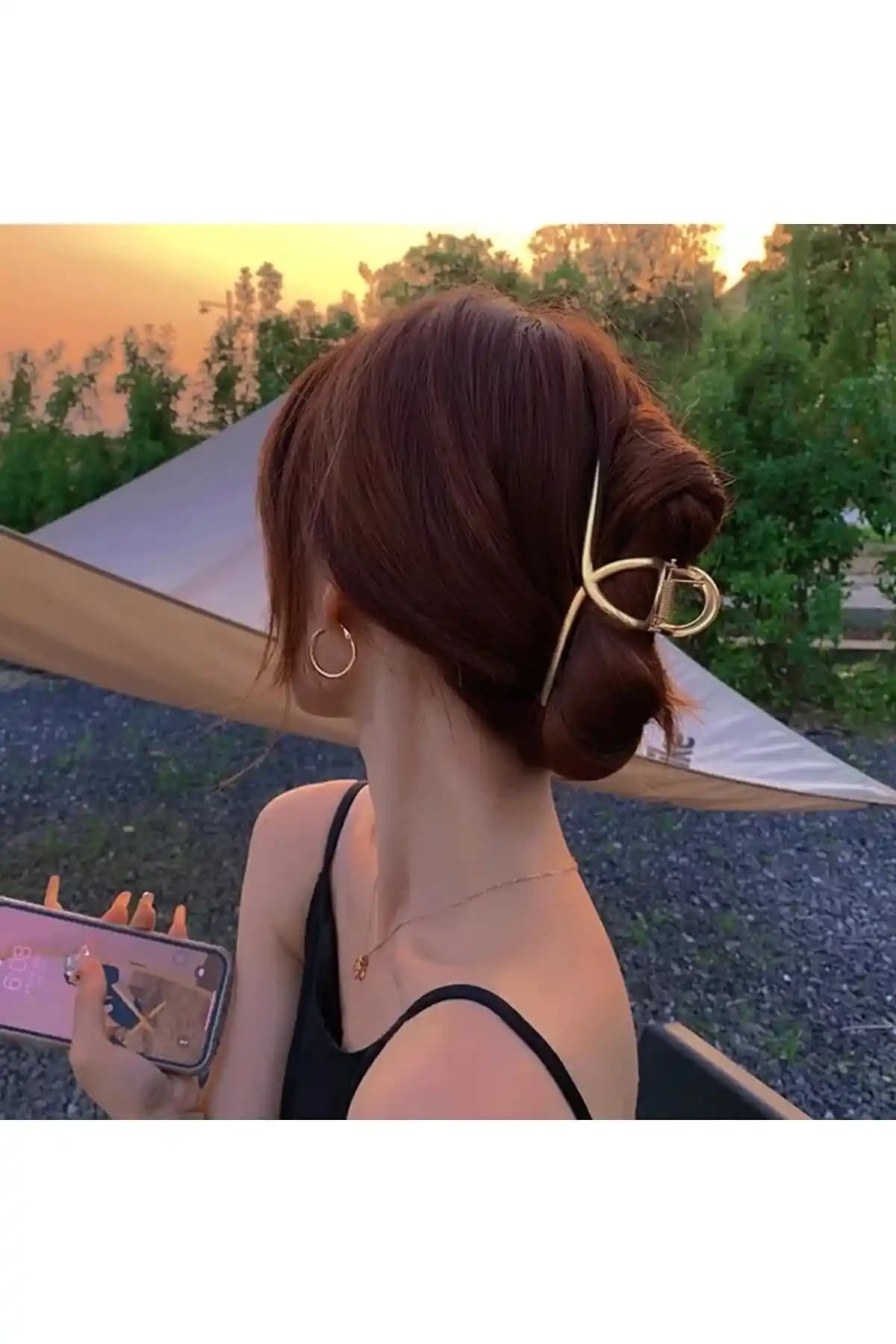 GÜLPEŞE Büyük Boy Gold Çelik Yaylı Mandal Toka Şıklık ve Dayanıklılık Sunar