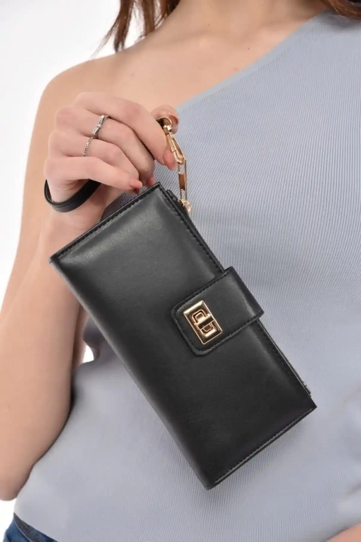 Kadın Deri Telefon Nakit Bozuk Para Bölmeli Portföyü Şıklık ve Fonksiyonellik Bir Arada