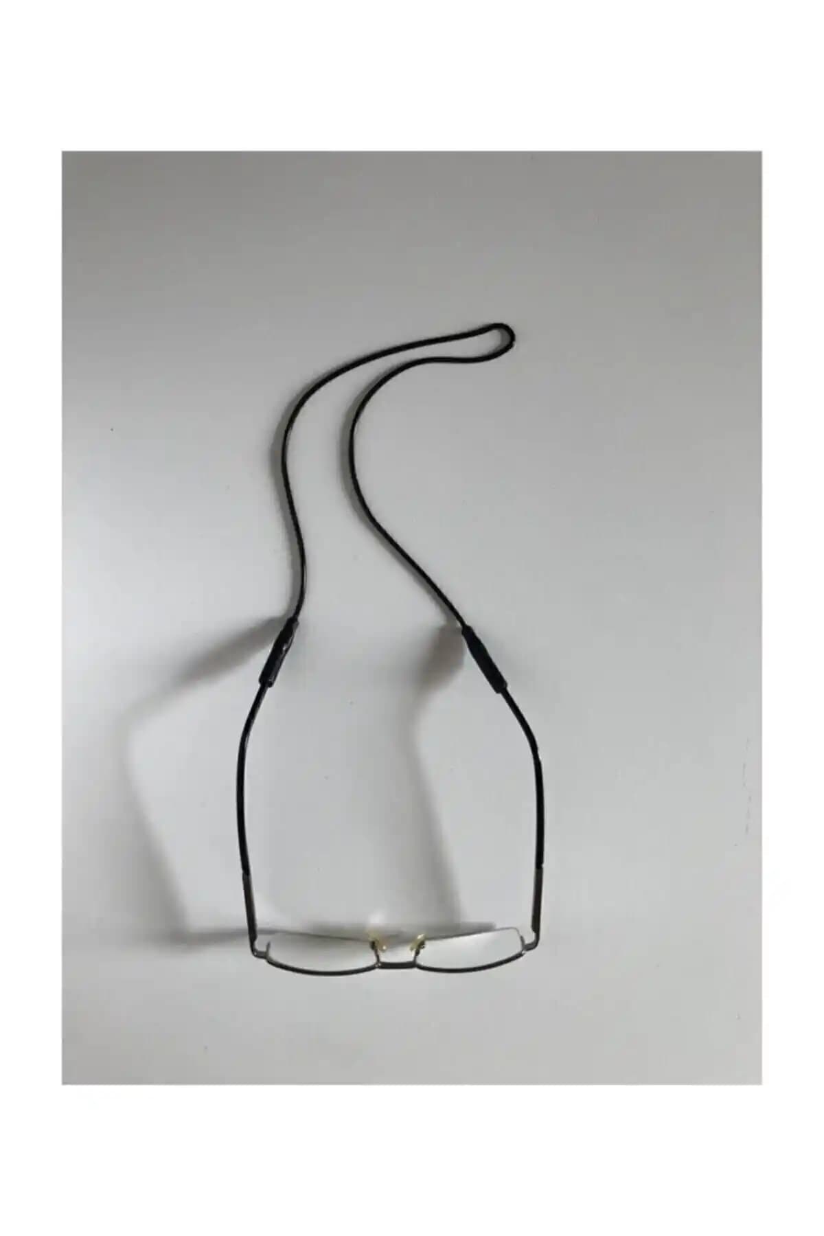 Shrek Gözlük İpi Siyah Silikon Esnek ve Dayanıklı Günlük Kullanım Aksesuarı