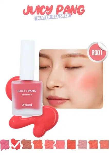 Cream Co. Allık Ruj Göz Farı Glow Tint Soft Mocha ve MISSHA A'PIEU Juicy-Pang Water Blusher karşılaştırması 2