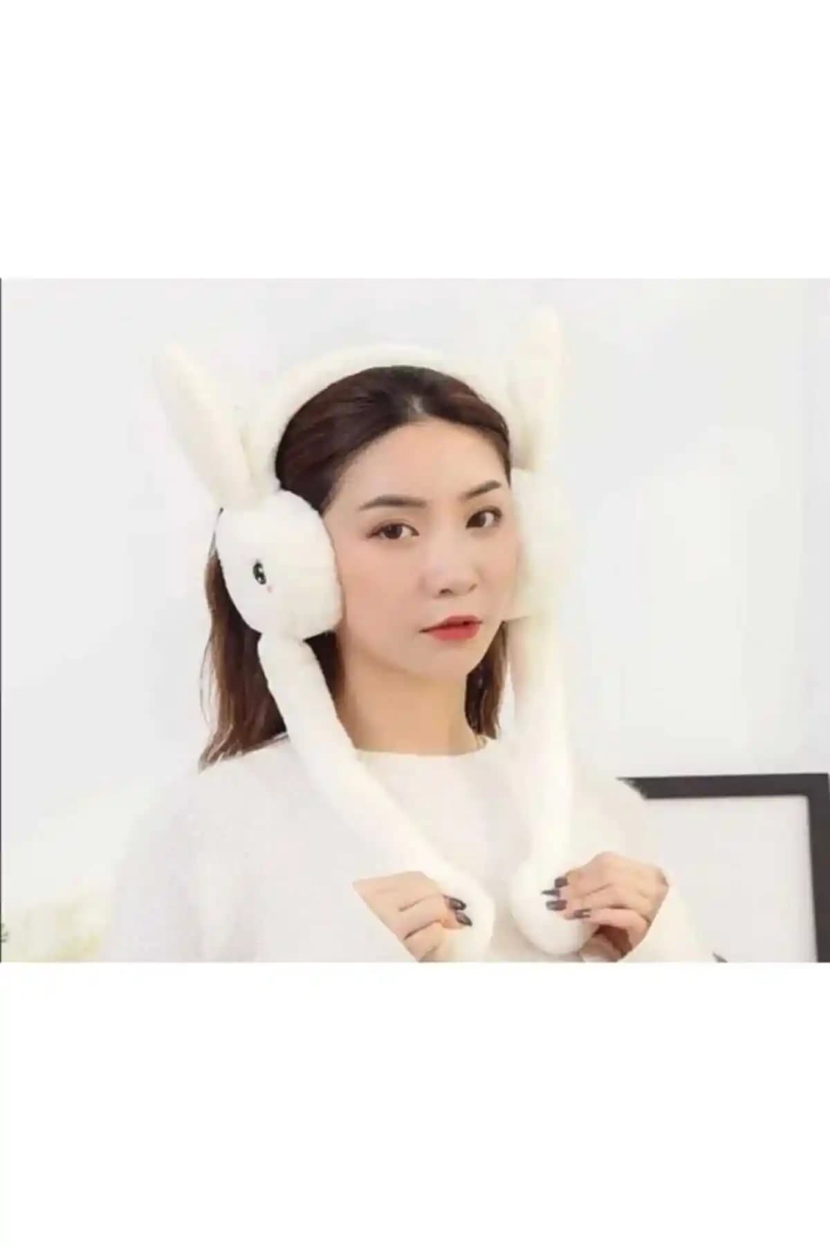 Kudi Peluş Tavşanlı Oynar Kulaklık: Gençler İçin Eğlenceli ve Konforlu Aksesuar