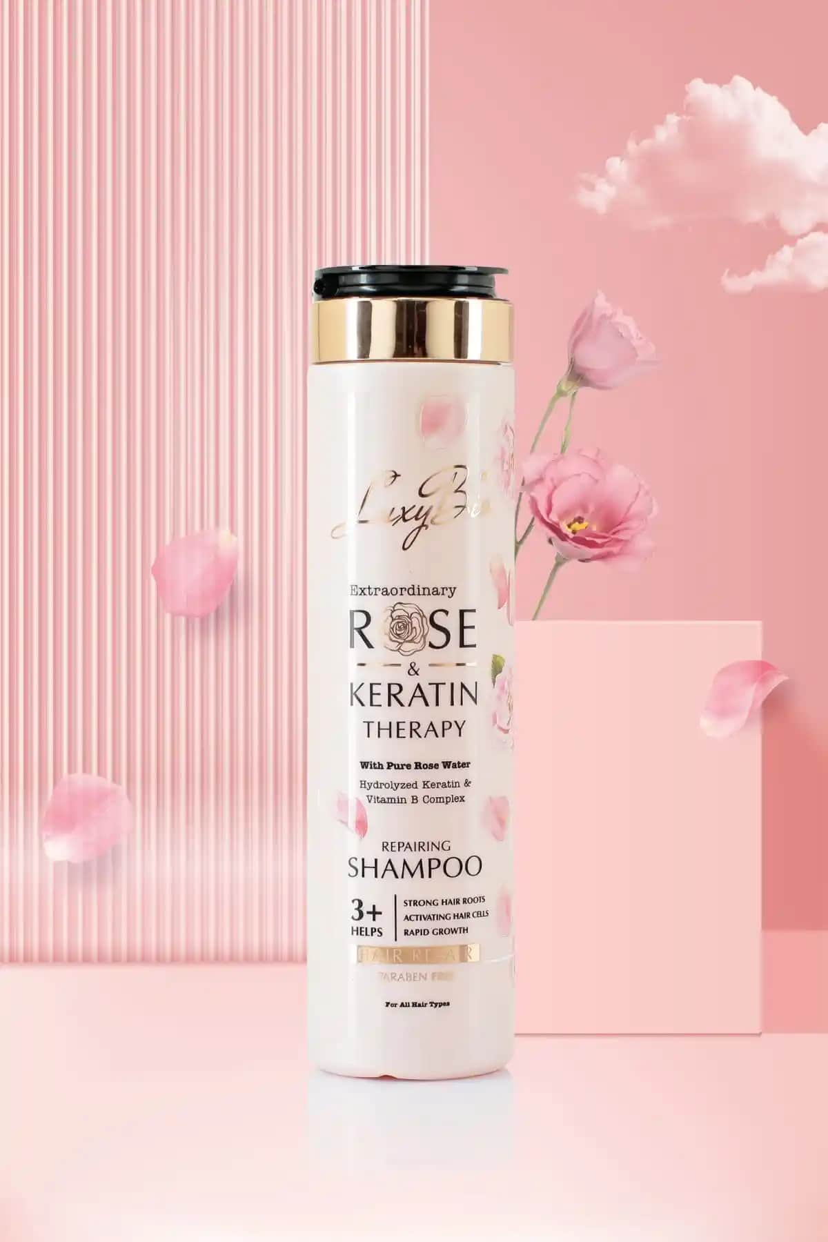 Luxy Bio Gül & Keratin Özlü Şampuan ile Saçların Sağlığını Artırın
