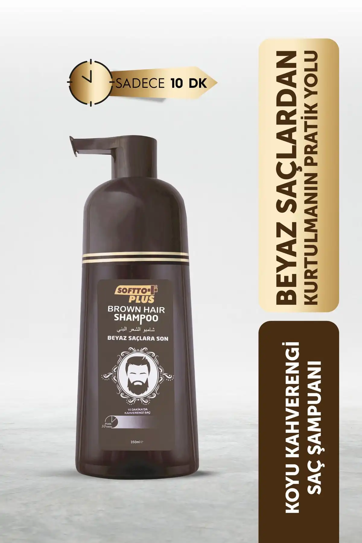 Softto Plus Beyaz Saçlar İçin Koyu Kestane Şampuan ile Beyazların Etkili Kapatılması